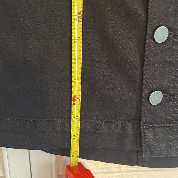 Loft Black soft denim button down A line skirt - Picture 5 of 6